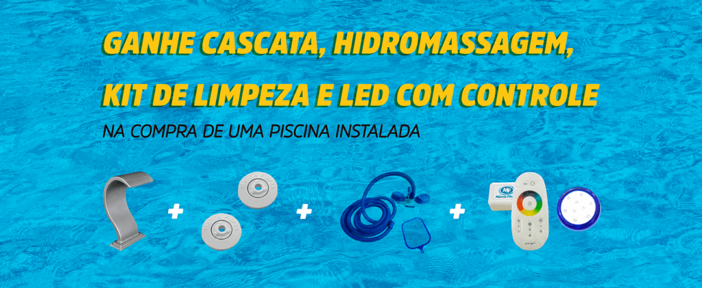 ao comprar piscina de fibra no RJ ganhe brindes